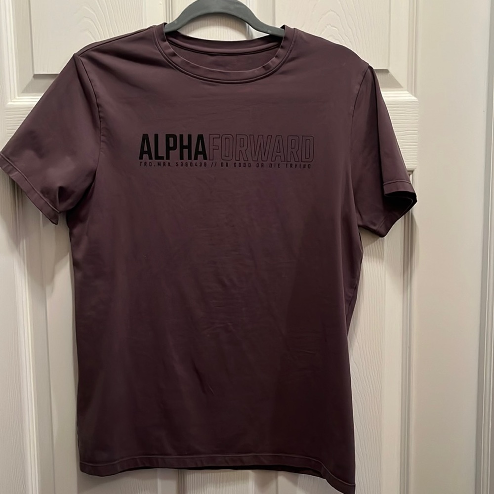 Alpha Forward Premium Tee, Unisex, Size Medium, Gray